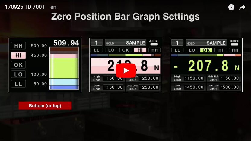 External link to YouTube: TD-700T Zero Position Bar Graph Settings.